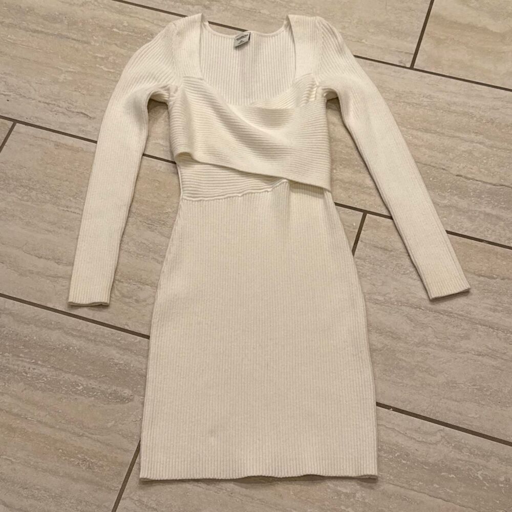 Abercrombie-fitch Women's White and Cream Dress